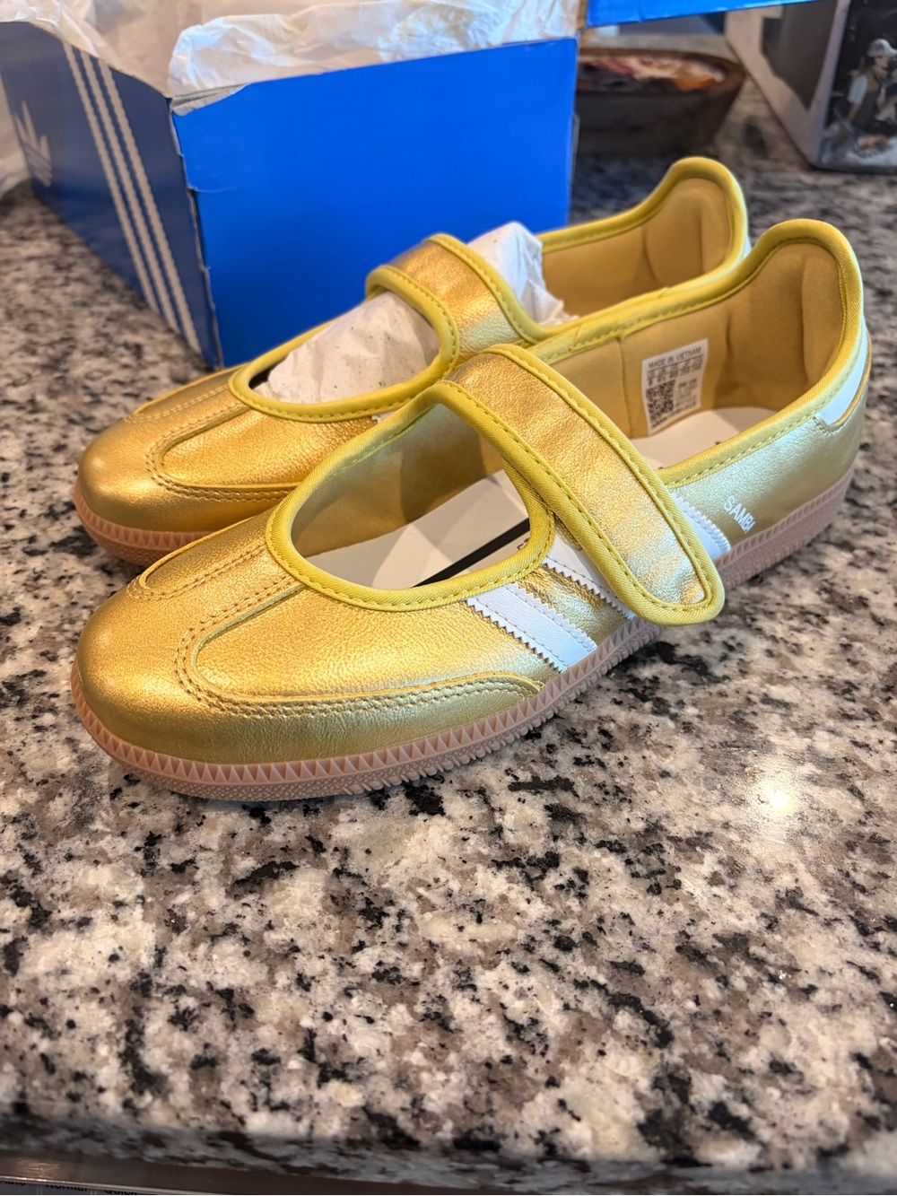 NWT RARE Adidas Gold Samba Mary Jane Shoes Women’s 8
